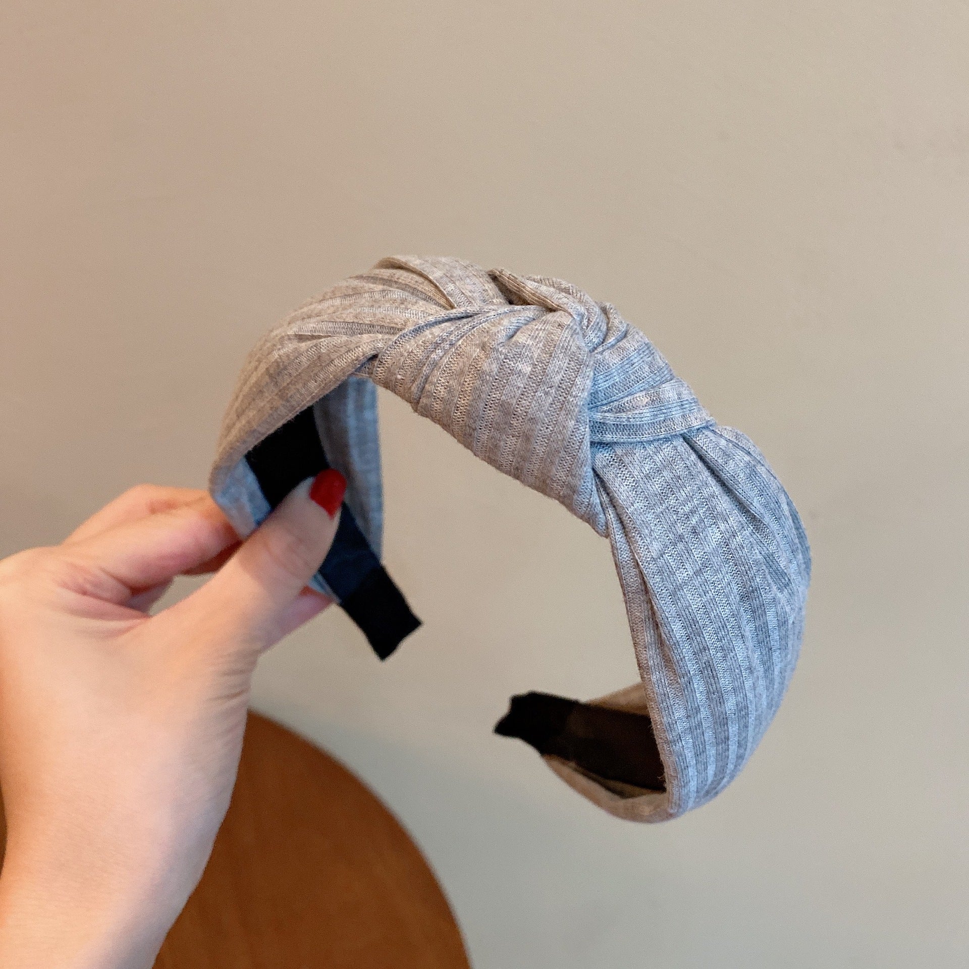 HAIRBAND RIBBON RIB ΓΚΡΙ ΑΝΟΙΧΤΟ