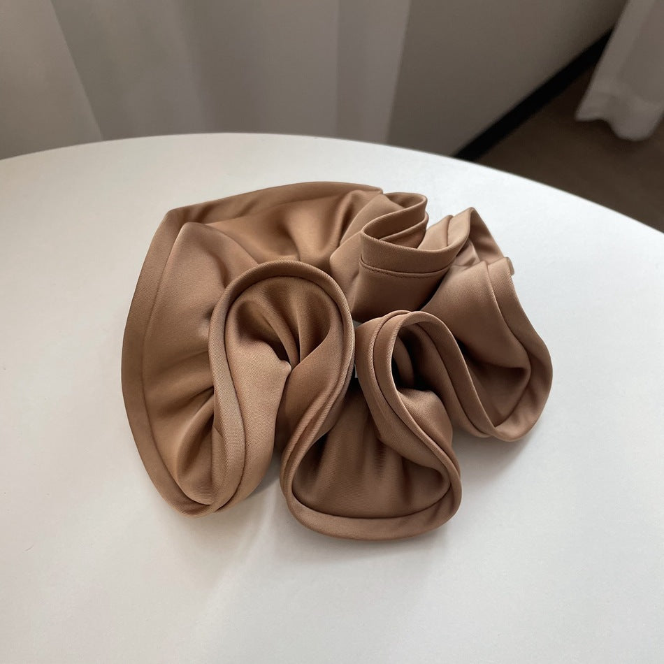 SCRUNCHIES XL ΜΕ ΡΑΦΗ ΜΠΕΖ ΣΚΟΥΡΟ