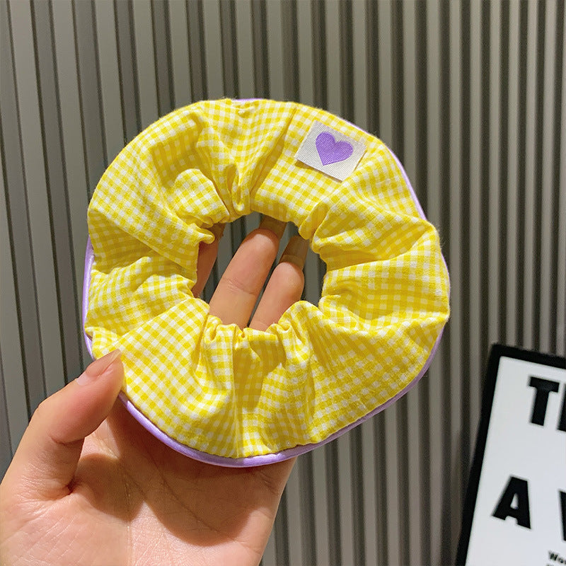 SCRUNCHIES SMALL ΚΑΡΟ ΚΙΤΡΙΝΟ
