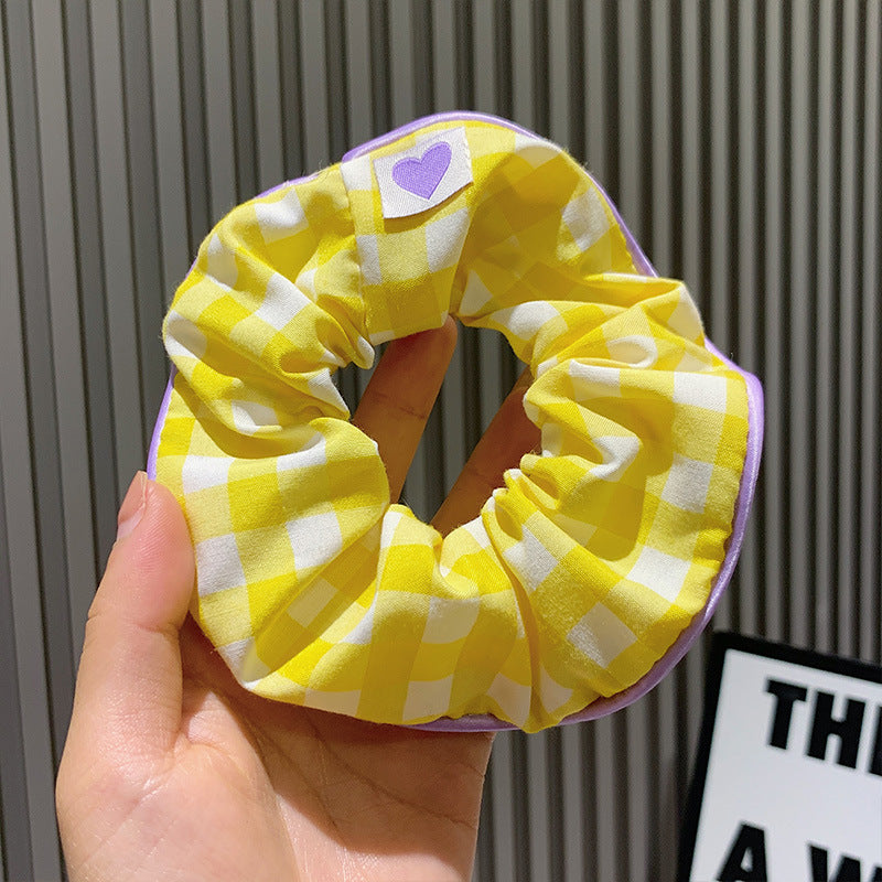 SCRUNCHIES BIG ΚΑΡΟ ΚΙΤΡΙΝΟ