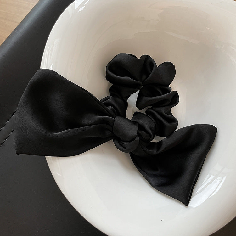 SCRUNCHIES BUTTERFLY SATIN ΜΑΥΡΟ