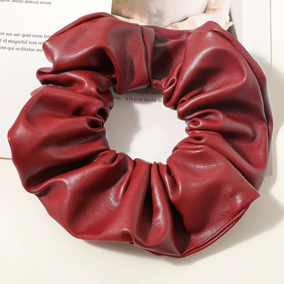SCRUNCHIES LEATHER KOKKINO