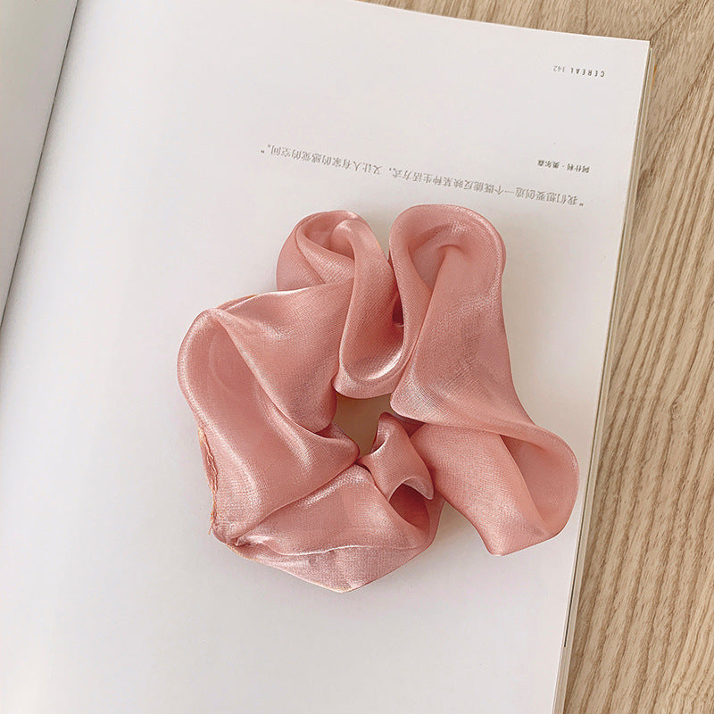SCRUNCHIES SHINY ΡΟΖ