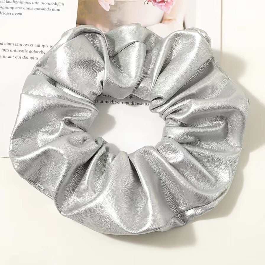SCRUNCHIES LEATHER ΑΣΗΜΕΝΙΟ